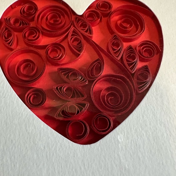 🧡10/$10 Elegant Red Heart Design Card - Picture 2 of 4